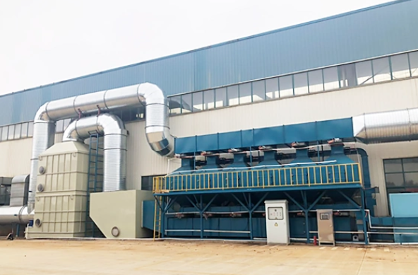 鄭州樸華科技催化燃燒設備生產車間實景